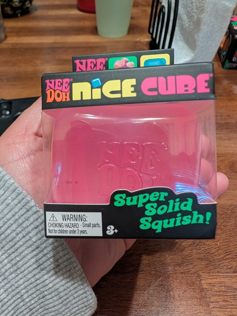 Nice Cube Super Solid Squish! - Pink Needoh NEW